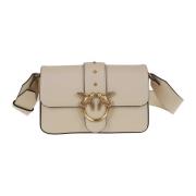 PINKO Love Birds Cross Body Väska Beige, Dam