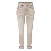 MAC Rik Slim Autentisk Denim Jeans Brown, Dam