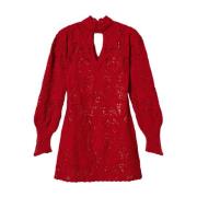 Twinset Röd Ullklänning Aw24 Red, Dam