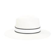 Brunello Cucinelli Vit Straw Hat Elegant Mode Tillbehör White, Dam