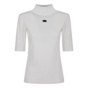 The North Face Slim Mock Neck Tee White, Dam