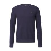 Belstaff Bomull-siden Pullover Blue, Herr