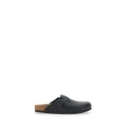 Birkenstock Svarta Lädersandaler Klassisk Modell Black, Herr