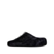 Marni Svart Kalv Tofflor Sandaler Black, Herr