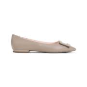 Roger Vivier Eleganta Nude Ballerinaskor för Kvinnor Beige, Dam