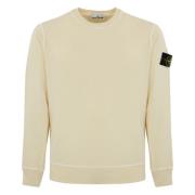 Stone Island Vit Bomullströja Flammeffekt White, Herr