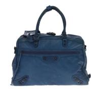 Balenciaga Vintage Pre-owned Laeder handvskor Blue, Dam