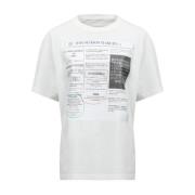 MM6 Maison Margiela Beige SS T-shirt White, Dam