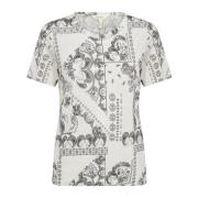 Part Two Neutral Grafisk Paisley T-shirt White, Dam