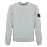 Stone Island Blå Bomullströja Flammeffekt Blue, Herr