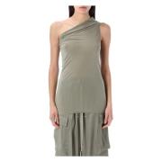 Rick Owens Asymmetrisk Halsringning Celadon Topwear Ss25 Green, Dam