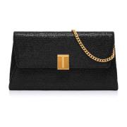 Tom Ford Svart Glitter Clutch Väska Black, Dam