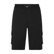 Philipp Plein Stiliga Denim Shorts för Män Black, Herr