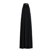 Essentiel Antwerp Korsad Neckholder Maxi Klänning med Pärlor Black, Da...