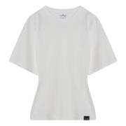 Courrèges Kortärmad rund hals T-shirt White, Dam