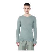 Rick Owens Bomull Dubbellagd Crewneck T-shirt Green, Herr