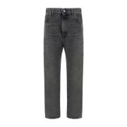 Haikure Klassiska bomulls straight-leg jeans med fem fickor Black, Her...