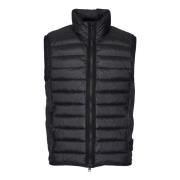 Stone Island Svart Nylon Puffer Vest Black, Herr