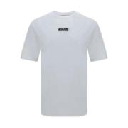 Moschino Kontrasterande Logga Bomull T-shirt Regular Fit White, Herr