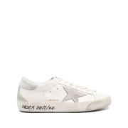 Golden Goose Nappa Stjärna Mocka Häl Skor White, Herr