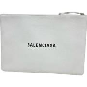 Balenciaga Vintage Pre-owned Laeder kuvertvskor White, Dam