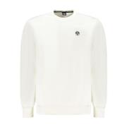 North Sails Klassisk Bomull Crewneck Tröja White, Herr