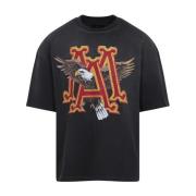 Amiri Svart T-shirt - Snygg Tee Black, Herr