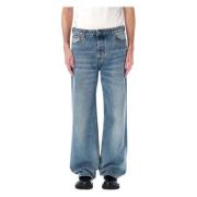 Ami Paris Avslappnad passform denim jeans Blue, Herr