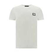 Dolce & Gabbana Räfflad Crew Neck Oversize T-shirt White, Herr