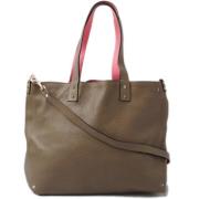 Valentino Vintage Pre-owned Laeder axelremsvskor Beige, Dam