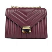 Michael Kors Guld Kedja Crossbody Flap Väska Red, Dam