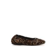 Golden Goose Leopardmönstrade Sneakers med Svart Slips Brown, Dam