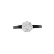 Dansk Copenhagen Lyxigt Läderarmband med Silverplätering Black, Dam