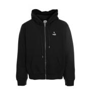 Arte Antwerp Hjärt Logo Hoodie Dragkedja Jacka Black, Herr