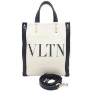 Valentino Vintage Pre-owned Canvas handvskor White, Dam