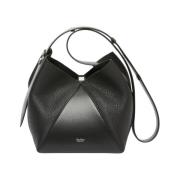 Max Mara Elegant Bucket-väska med Justerbar Rem Black, Dam