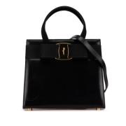 Salvatore Ferragamo Pre-owned Pre-owned Laeder handvskor Black, Dam