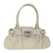 Salvatore Ferragamo Pre-owned Pre-owned Laeder handvskor Beige, Dam