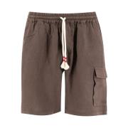 MC2 Saint Barth Linnedrag Bermuda Shorts Brown, Herr