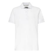 Fay Vit Polo Piquet Bicolor T-shirts White, Herr