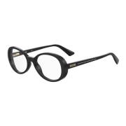 Moschino Svarta Acetatramglasögon för Kvinnor Black, Dam