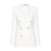 Tagliatore Dubbelknäppt Blazer White, Dam