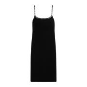 Max Mara Studio Elegant Genesio Klänning med Dekorativa Stenar Black, ...