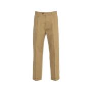 Paolo Pecora Beige Linne Chino Byxor Ss25 Beige, Herr