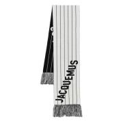 Jacquemus Lyxig Svart Randig Scarf Black, Herr