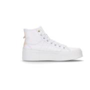 Adidas Vit High-Top Sneaker med Blomsterbroderi White, Dam