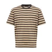 Corneliani Randig T-shirt beige och brun Multicolor, Herr