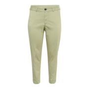 Kaffe Curve Gröna Chino Byxor med Bred Midja Green, Dam