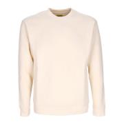 Market Präglad Print Crewneck Sweatshirt Fleece Beige, Herr