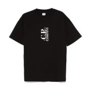 C.p. Company Svart Crew Neck T-shirts och Polos Black, Herr